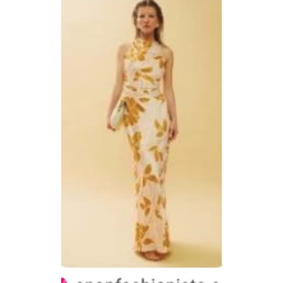 Reformation Womens Anaiis Silk Maxi Dress Maracuya Floral Size 12 NWT - Picture 3 of 11